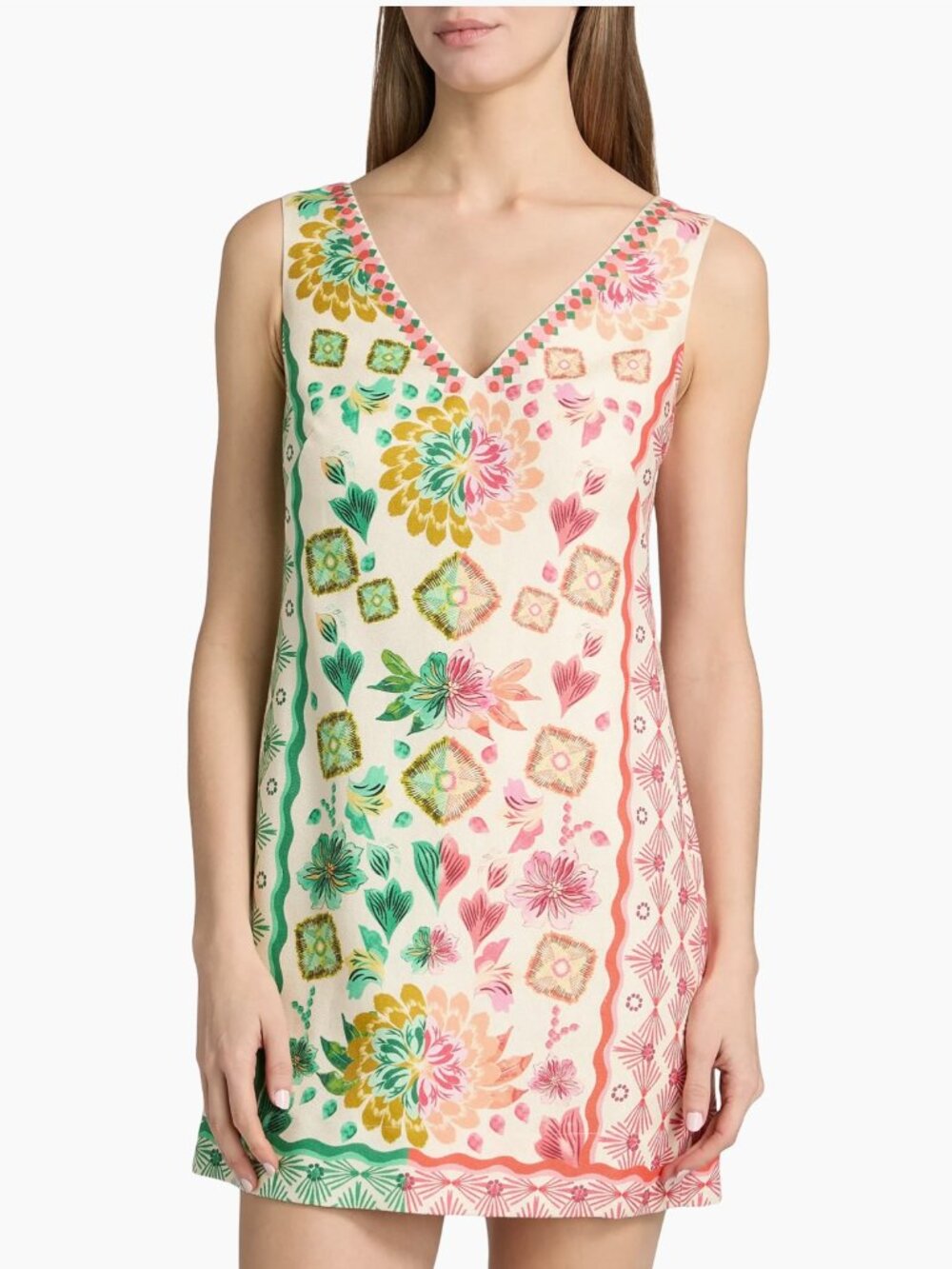 SALONI Alba C Dress in Sunrise Border